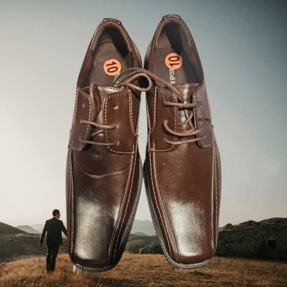 NEW‎ Men's Edition by Forever Link Dress Shoes Size 10 Brown (4152) - Picture 1 of 4